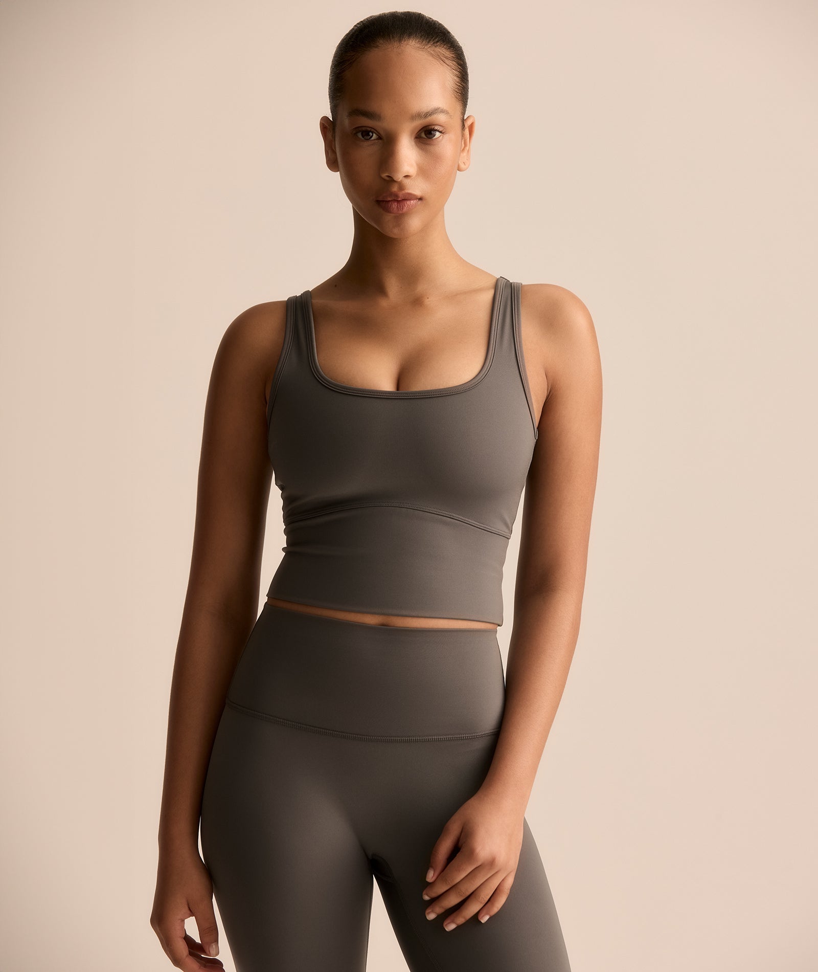 CROPPED TANK - SMOKE